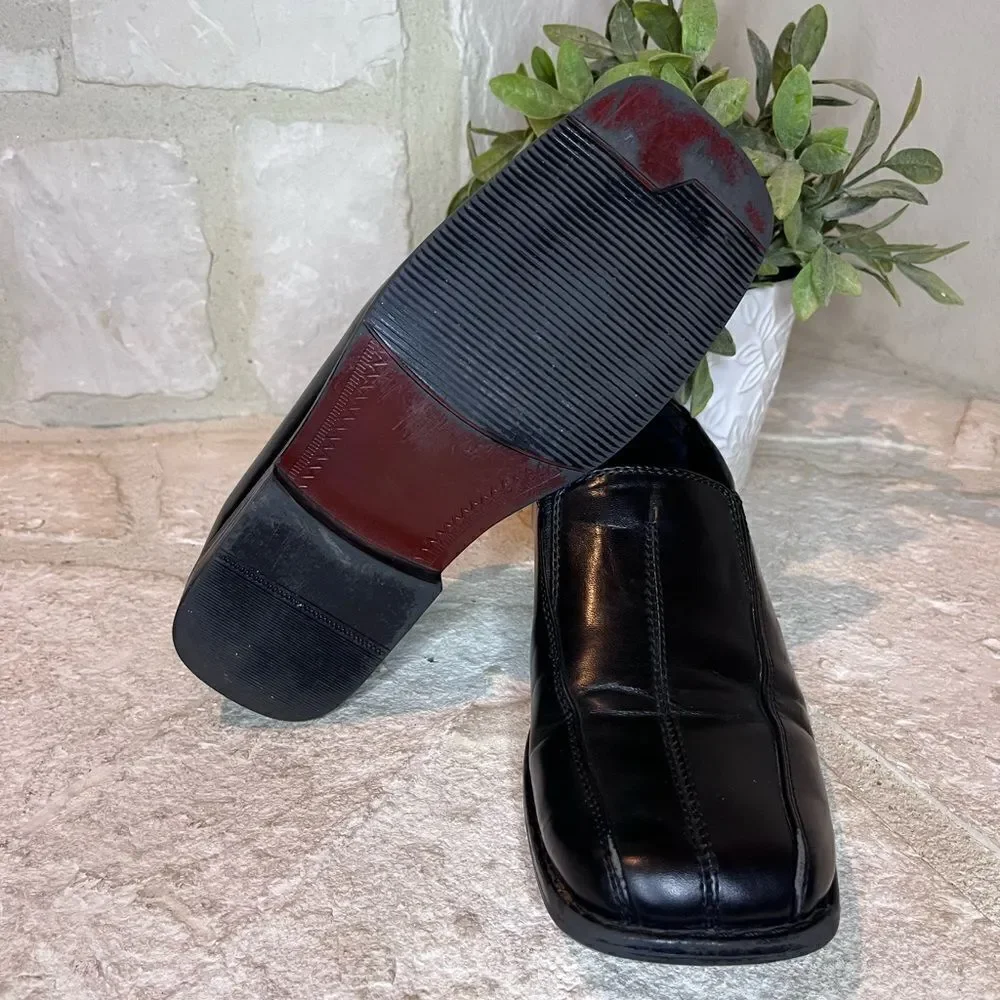 Stacy Adams black dress loafers sz 4